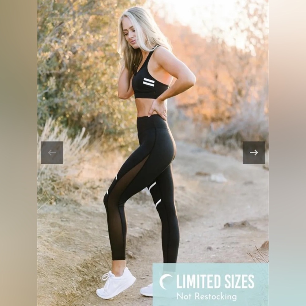 ZYIA Black Reflective Light N Tight Mesh Bra RC